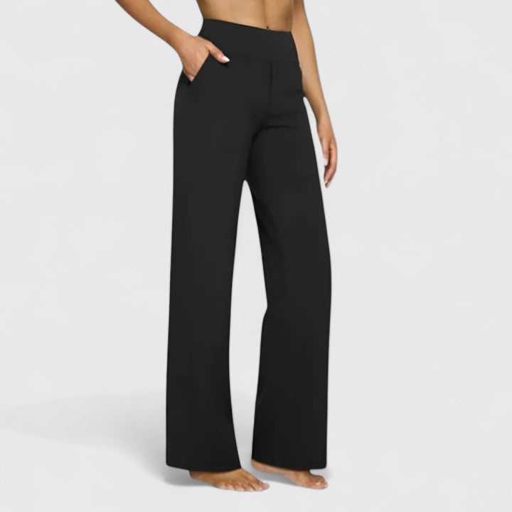 Nora | High Waist Wide Leg Pull On Pants