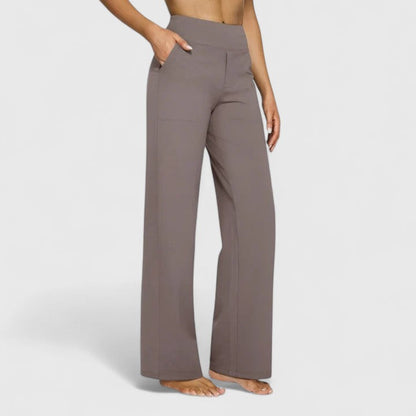 Nora | High Waist Wide Leg Pull On Pants