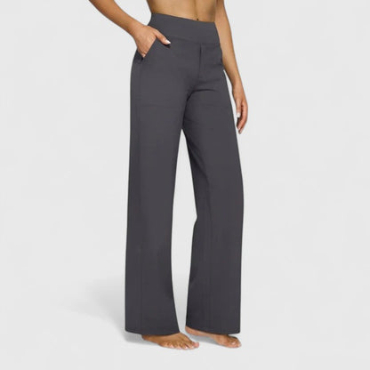 Nora | High Waist Wide Leg Pull On Pants