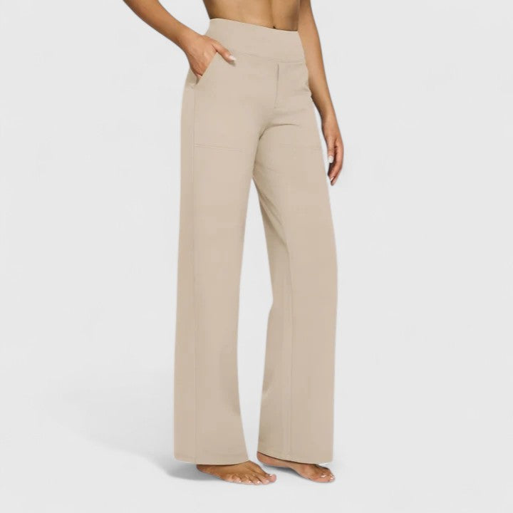 Nora | High Waist Wide Leg Pull On Pants