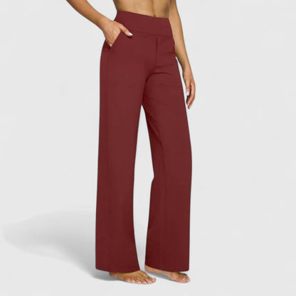 Nora | High Waist Wide Leg Pull On Pants