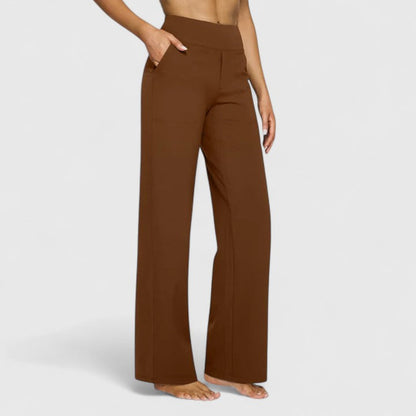 Nora | High Waist Wide Leg Pull On Pants