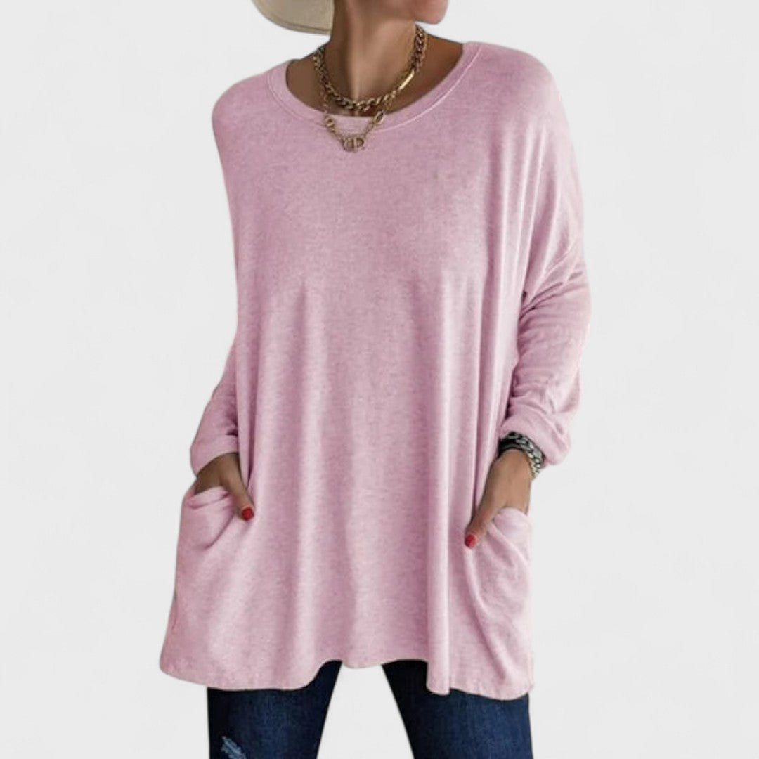 Nora | Oversized Long Sleeve Tunic Top