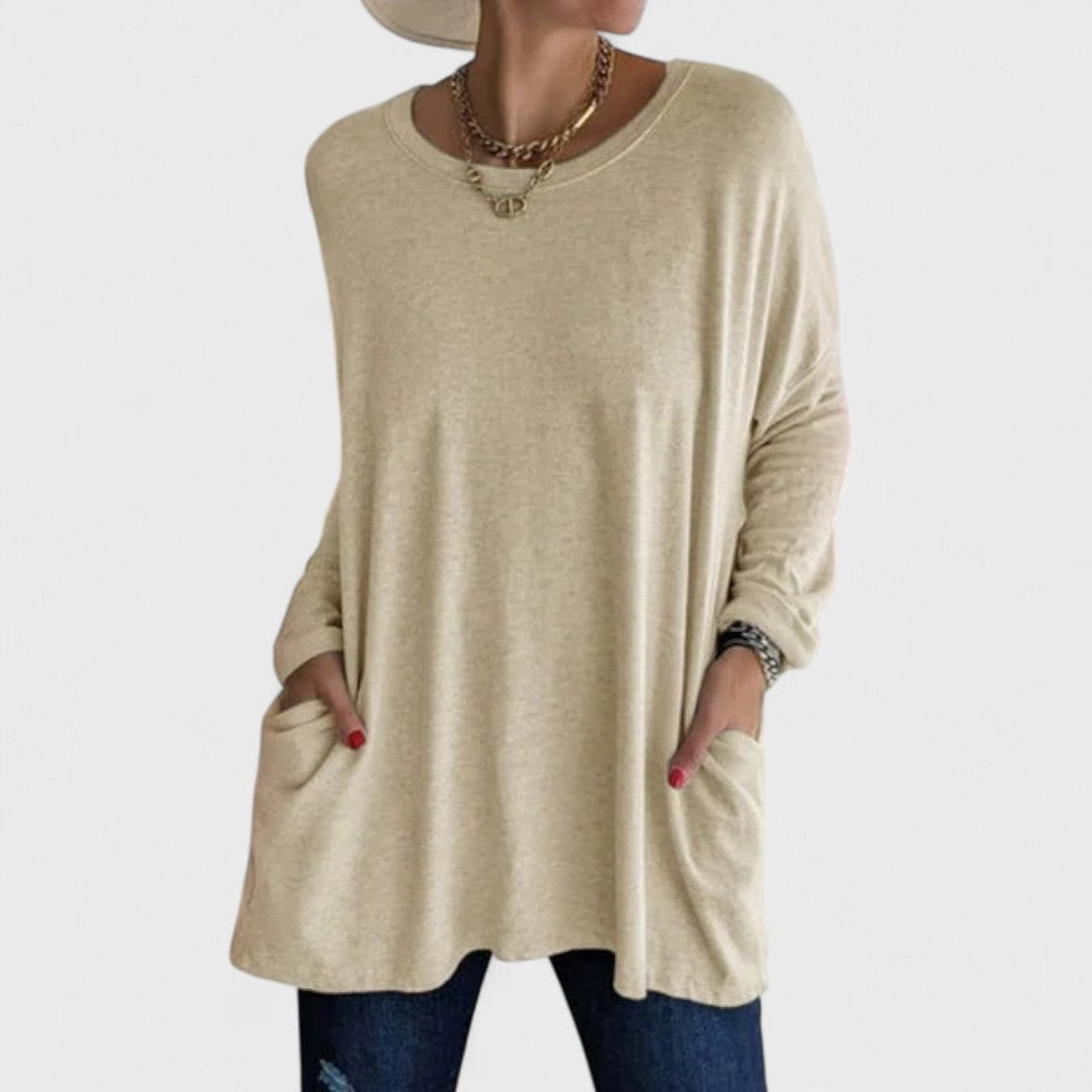 Nora | Oversized Long Sleeve Tunic Top