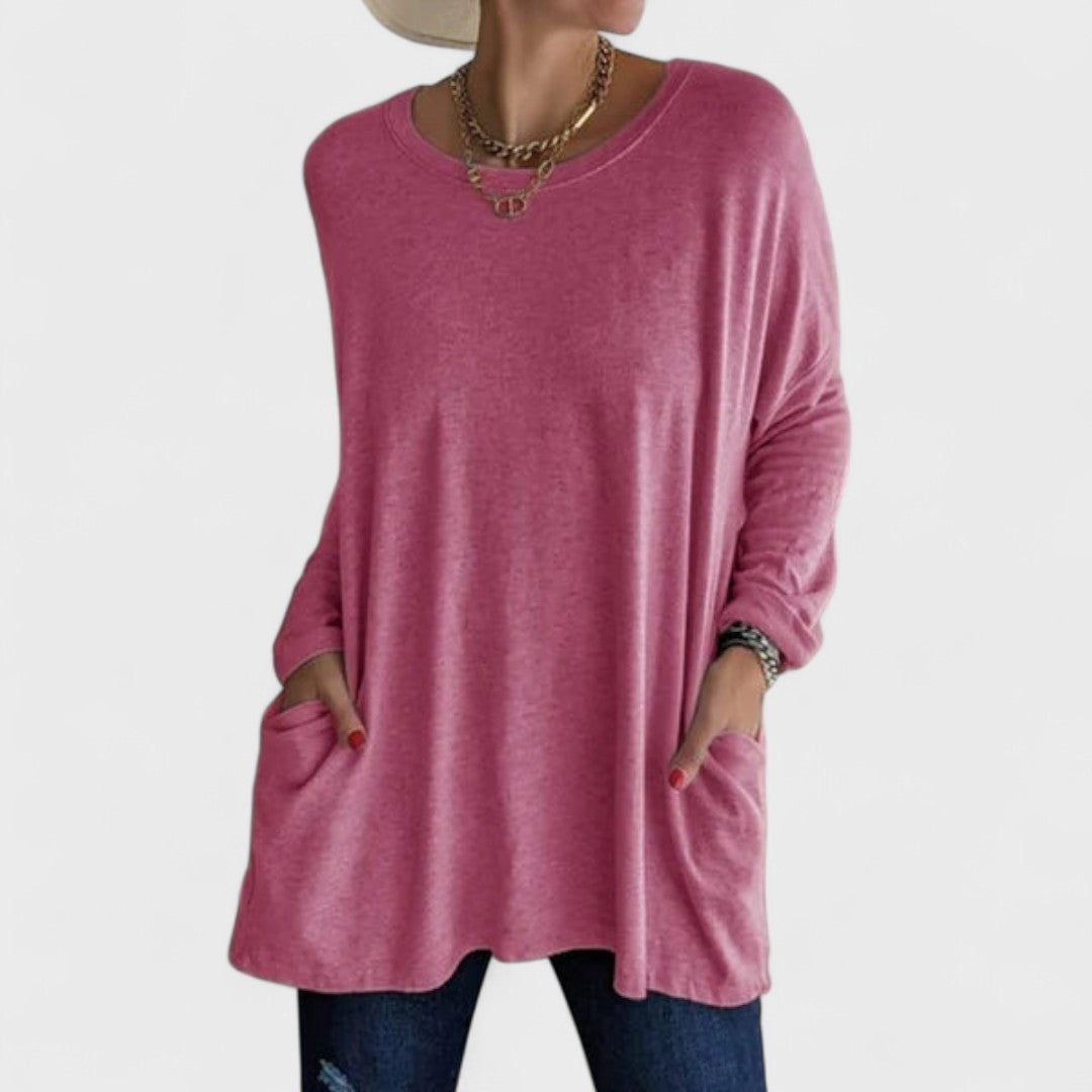 Nora | Oversized Long Sleeve Tunic Top
