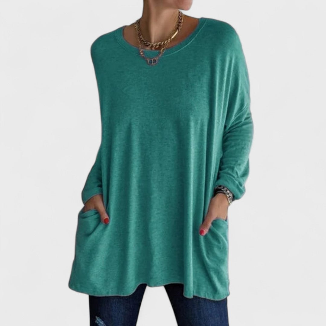 Nora | Oversized Long Sleeve Tunic Top
