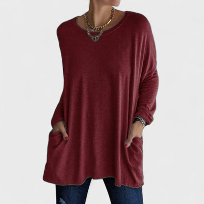 Nora | Oversized Long Sleeve Tunic Top