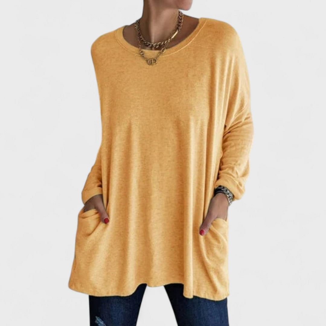 Nora | Oversized Long Sleeve Tunic Top