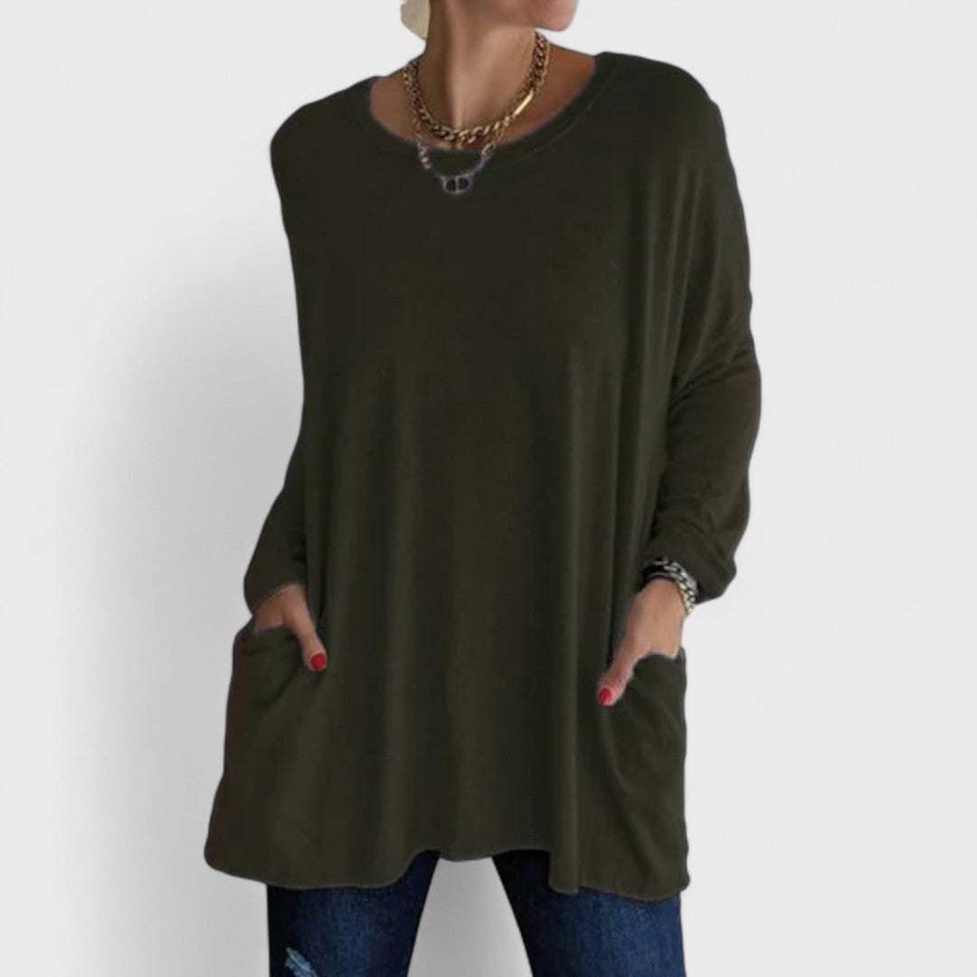 Nora | Oversized Long Sleeve Tunic Top