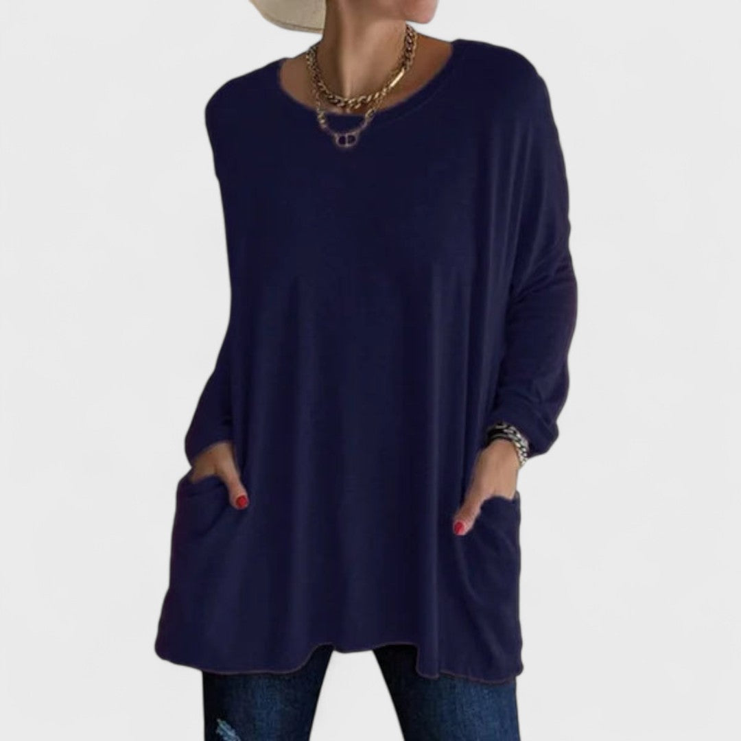 Nora | Oversized Long Sleeve Tunic Top