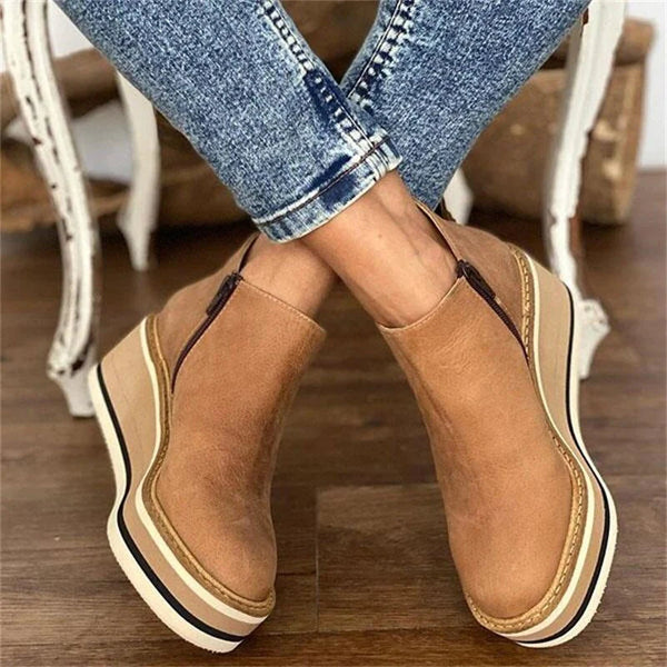 Nora | Waterproof Platform Wedge Ankle Boots