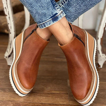 Nora | Waterproof Platform Wedge Ankle Boots