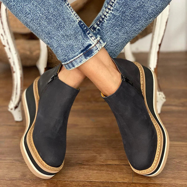 Nora | Waterproof Platform Wedge Ankle Boots