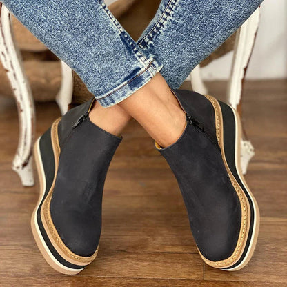 Nora | Waterproof Platform Wedge Ankle Boots