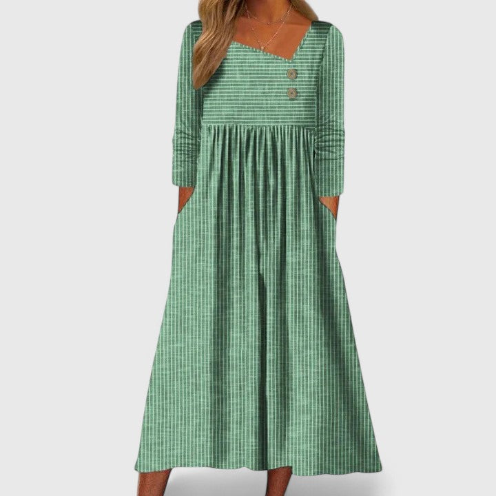 Maya | Striped Summer Midi Dress