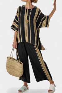 Kennedy | Comfortable Striped Two Piece Matching Set
