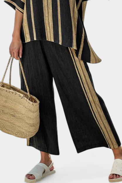 Kennedy | Comfortable Striped Two Piece Matching Set