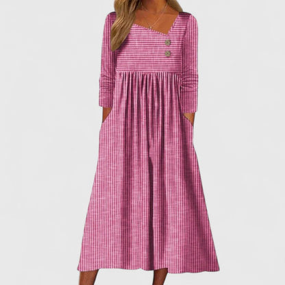 Maya | Striped Summer Midi Dress