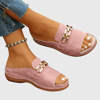 Olivia | Orthopedic Wedge Mule Sandals