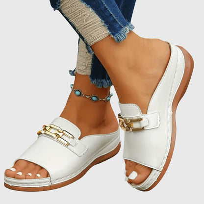 Olivia | Orthopedic Wedge Mule Sandals