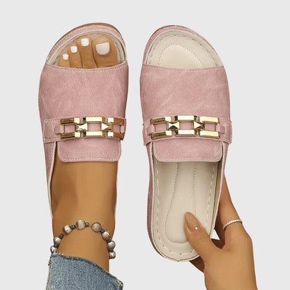 Olivia | Orthopedic Wedge Mule Sandals