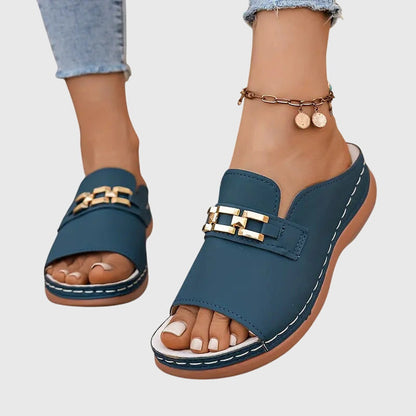 Olivia | Orthopedic Wedge Mule Sandals