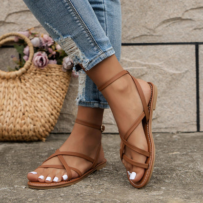 Peyton | Strappy Gladiator Flat Sandals
