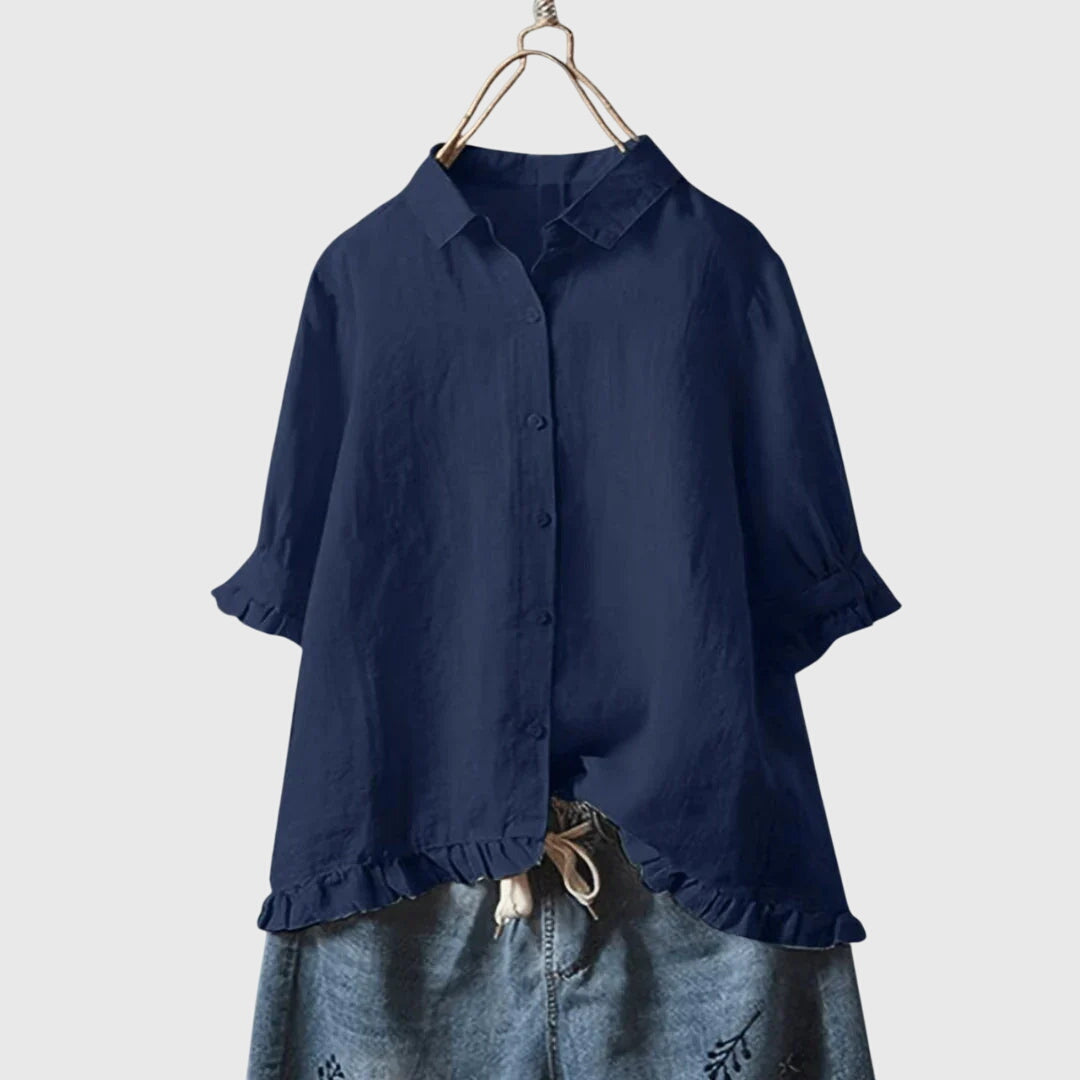 Piper | Elegant Ruffle Trim Shirt
