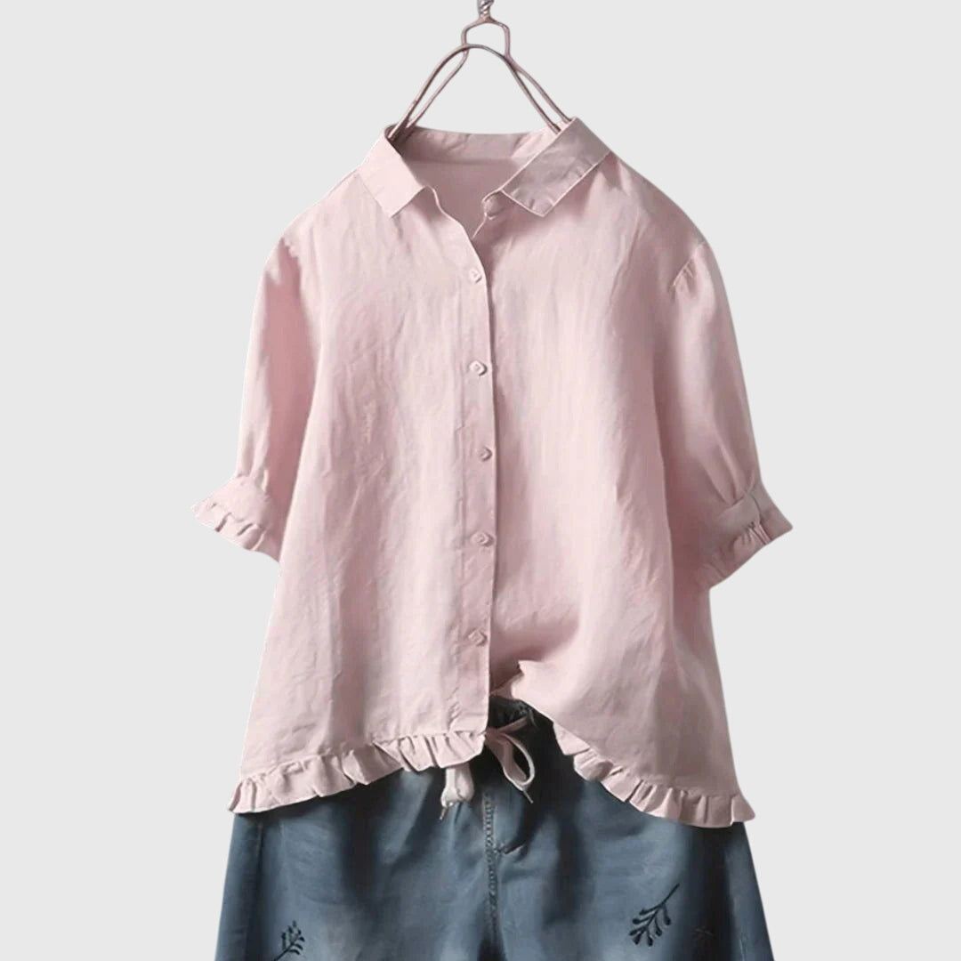 Piper | Elegant Ruffle Trim Shirt