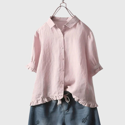 Piper | Elegant Ruffle Trim Shirt