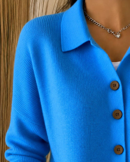 Quinn | Elegant Collared Button Up Cardigan