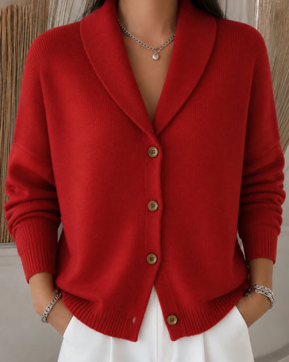 Quinn | Elegant Collared Button Up Cardigan