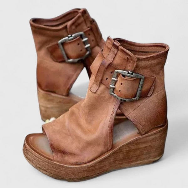 Quinn | Orthopedic High Ankle Wedge Sandals