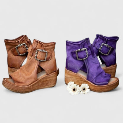 Quinn | Orthopedic High Ankle Wedge Sandals