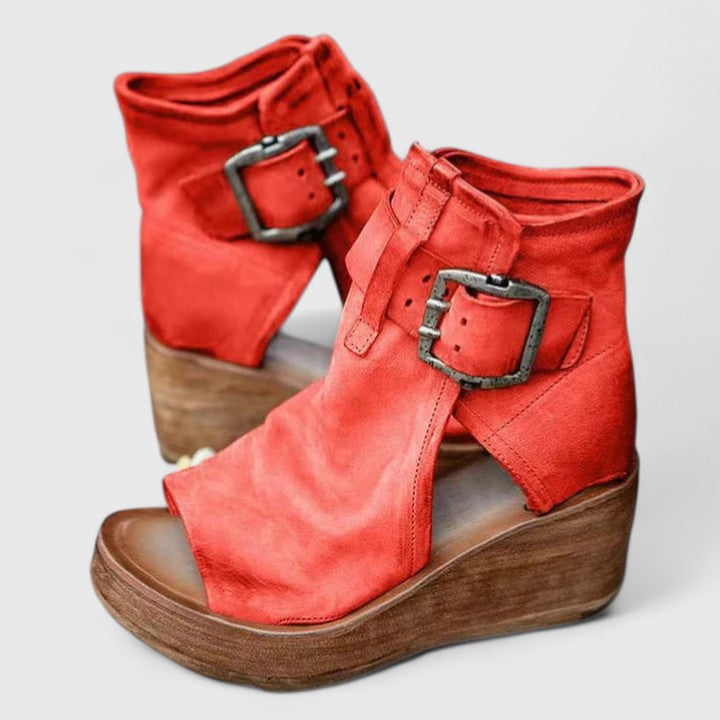 Quinn | Orthopedic High Ankle Wedge Sandals