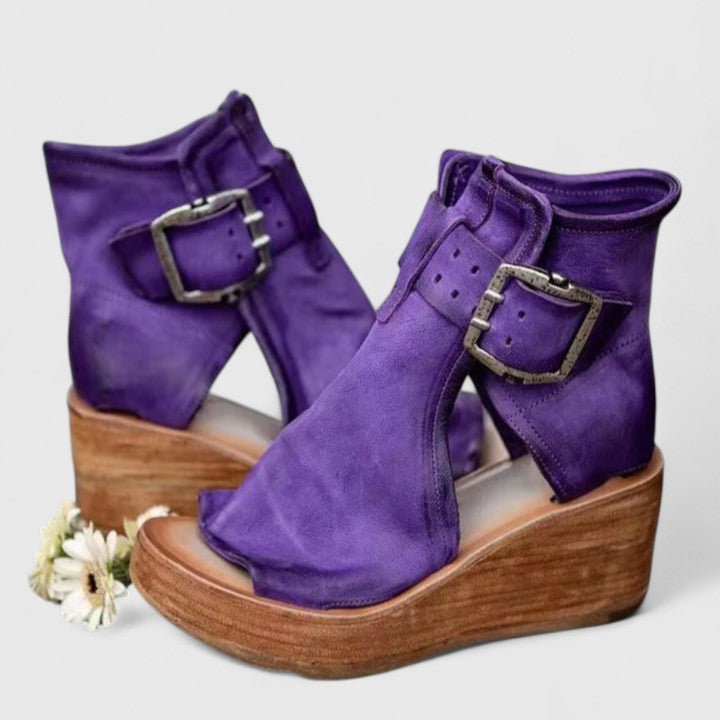 Quinn | Orthopedic High Ankle Wedge Sandals