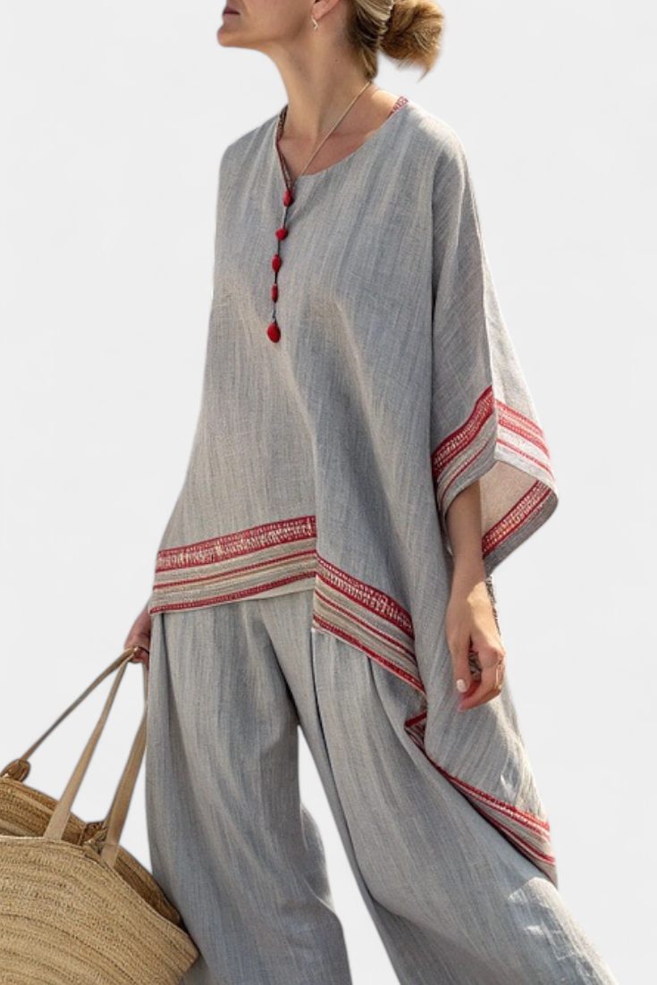 Quinn | Oversized Top and Wide Leg Pants Matching Set