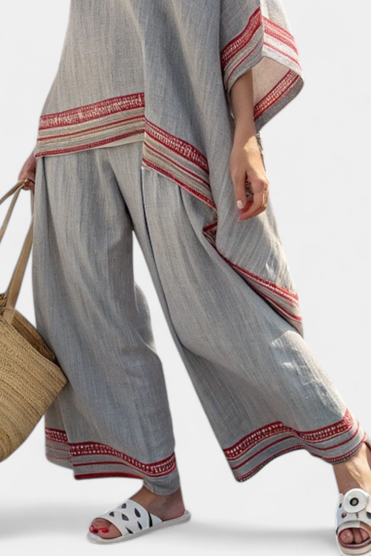 Quinn | Oversized Top and Wide Leg Pants Matching Set