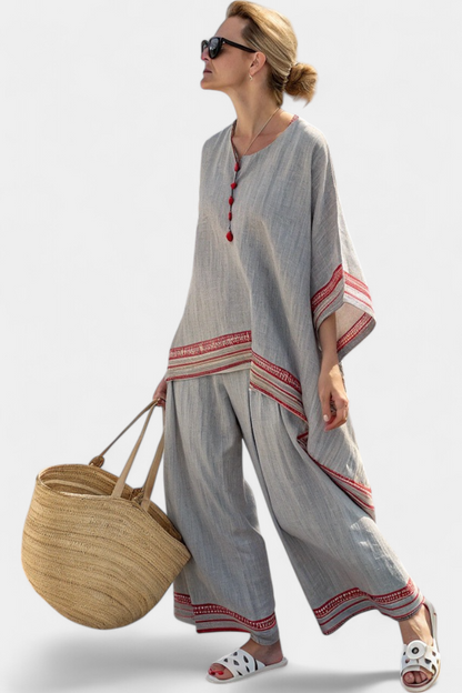 Quinn | Oversized Top and Wide Leg Pants Matching Set