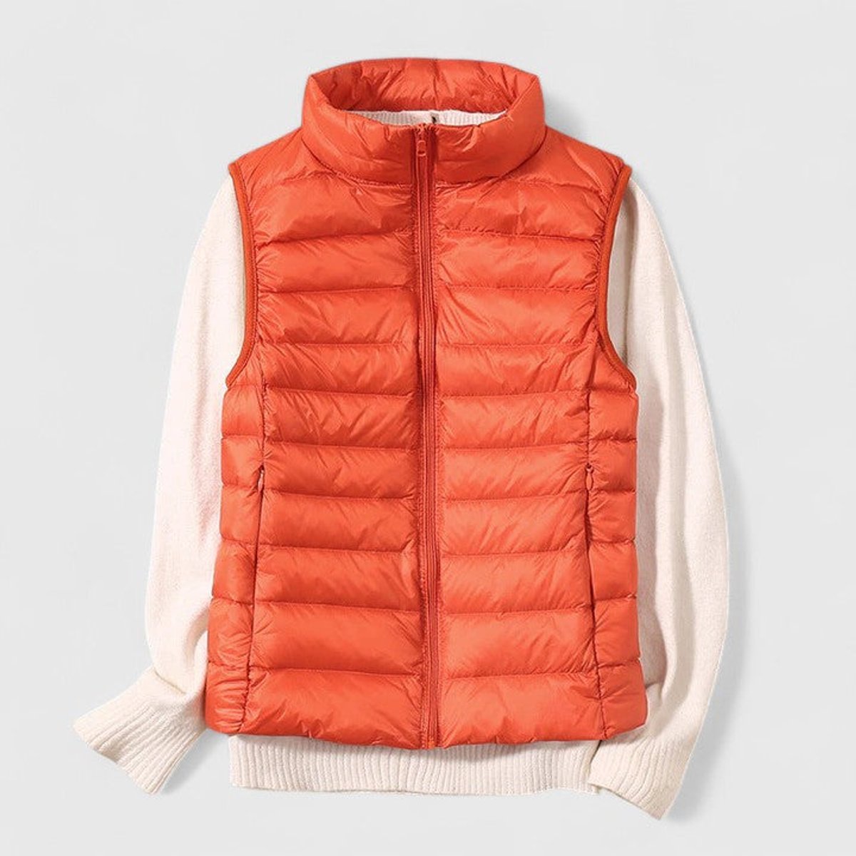 Reagan | Lightweight Quilted Zip Front Puffer Vest