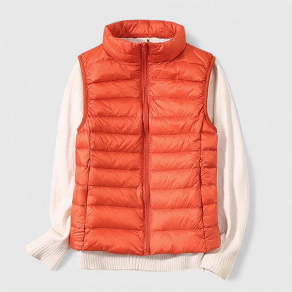 Reagan | Lightweight Quilted Zip Front Puffer Vest