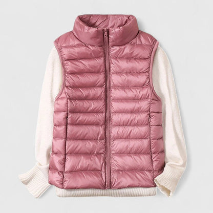 Reagan | Lightweight Quilted Zip Front Puffer Vest