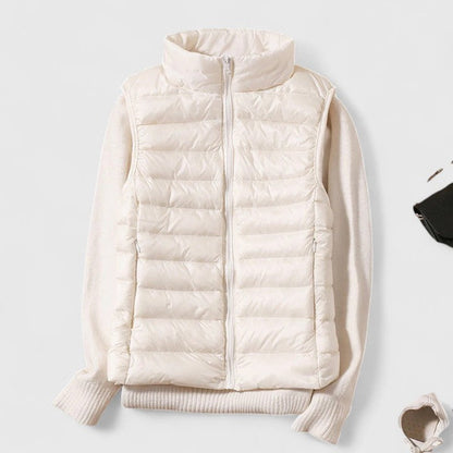 Reagan | Lightweight Quilted Zip Front Puffer Vest