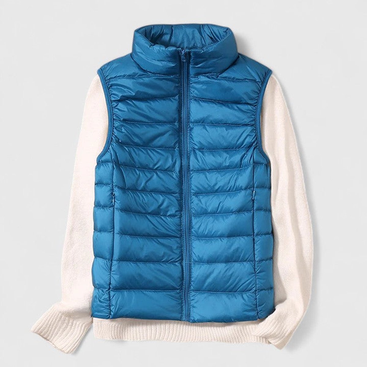 Reagan | Lightweight Quilted Zip Front Puffer Vest