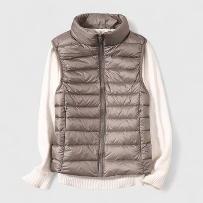 Reagan | Lightweight Quilted Zip Front Puffer Vest