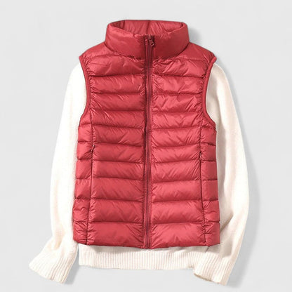 Reagan | Lightweight Quilted Zip Front Puffer Vest
