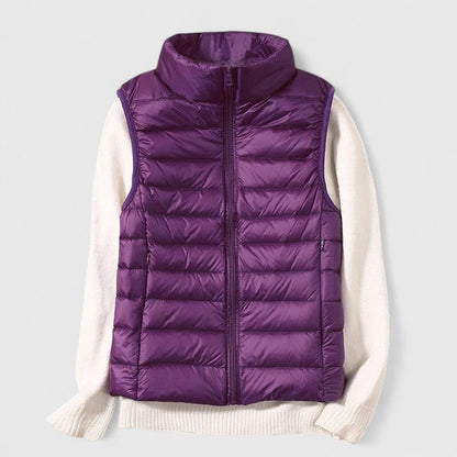 Reagan | Lightweight Quilted Zip Front Puffer Vest