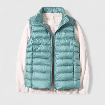Reagan | Lightweight Quilted Zip Front Puffer Vest