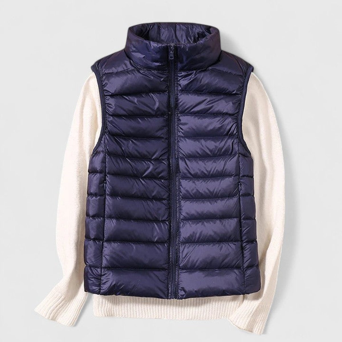 Reagan | Lightweight Quilted Zip Front Puffer Vest