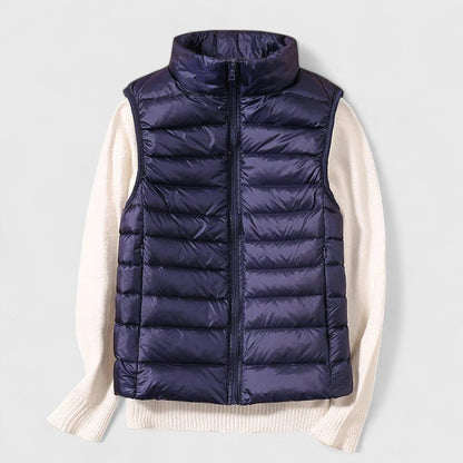 Reagan | Lightweight Quilted Zip Front Puffer Vest